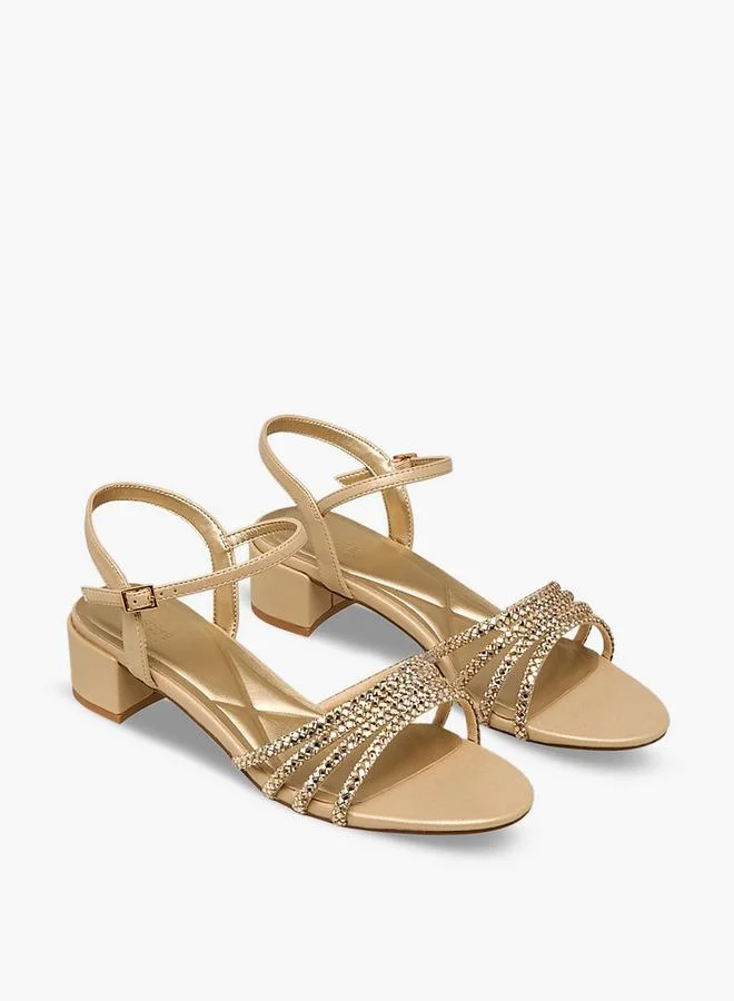 Celeste Women Embellished Block Heel Sandals Ramadan Collection